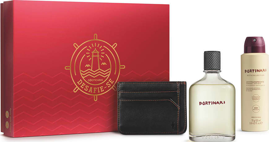 Kit Presente Boticollection Portinari: Desodorante Colônia 100ml + Antitranspirante 75g + Carteira Masculina