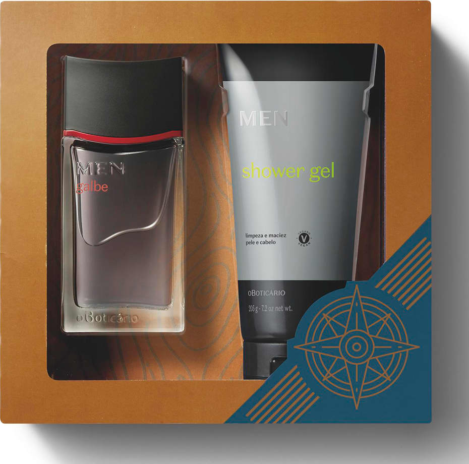 Kit Presente Dia dos Pais MEN Galbe: Desodorante Colônia 100ml + Shower Gel 3 em 1 205g