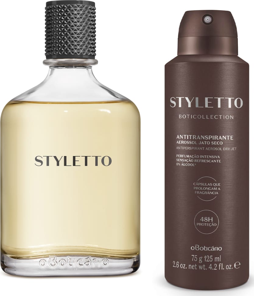 Combo Presente Botticollection Styletto: Desodorante Colônia 100ml + Antitranspirante 75g