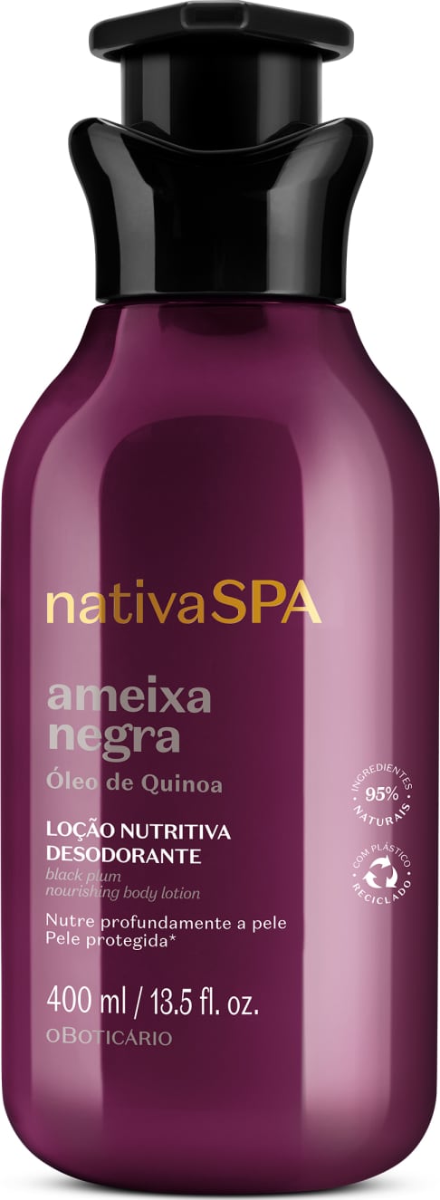 Combo Presente Nativa SPA Ameixa Negra: Loção Corporal 400ml + Sabonete Líquido Corporal 200ml