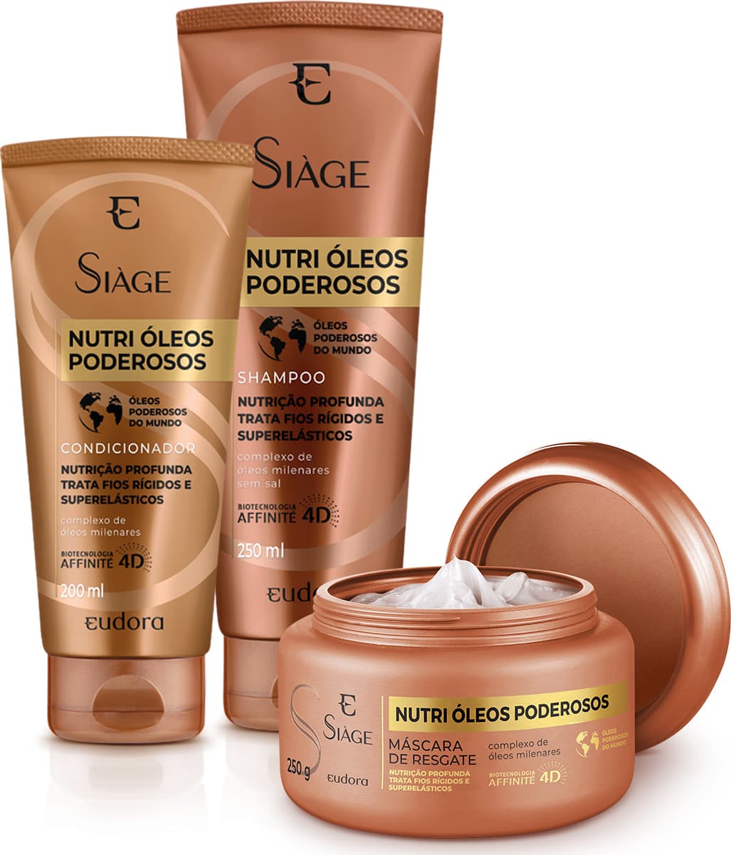 Kit Siàge Nutri Ouro Shampoo + Condicionador + Máscara Versão