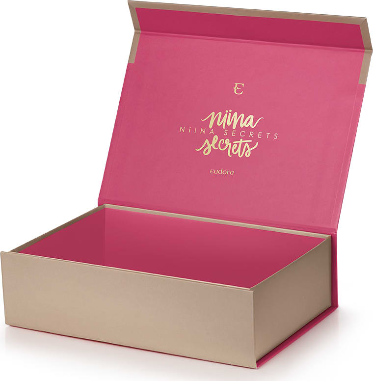 Kit Box Niina Secrets Blush Pêssego + Máscara + Bruma + Primer + Esponja + BOX EXCLUSIVA*