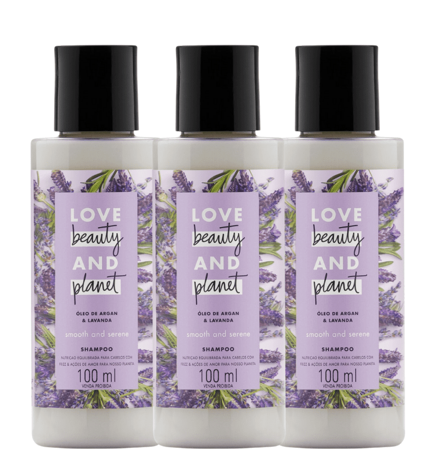 Kit Love, Beauty and 3 Shampoos 100ml Smooth and Serene