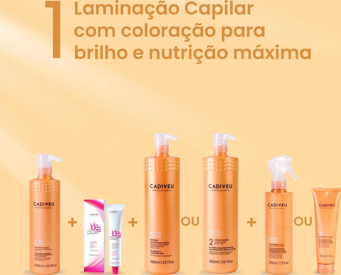 Kit Cadiveu Professional Nutri Glow Salon Duo Beleza na 