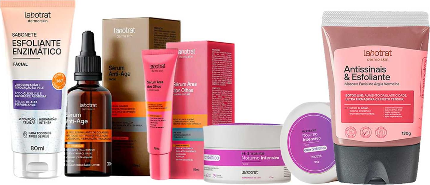 KIT ANTI IDADE FACIAL SKIN CARE HIDRATAÇÃO NOTURNA - LABOTRAT