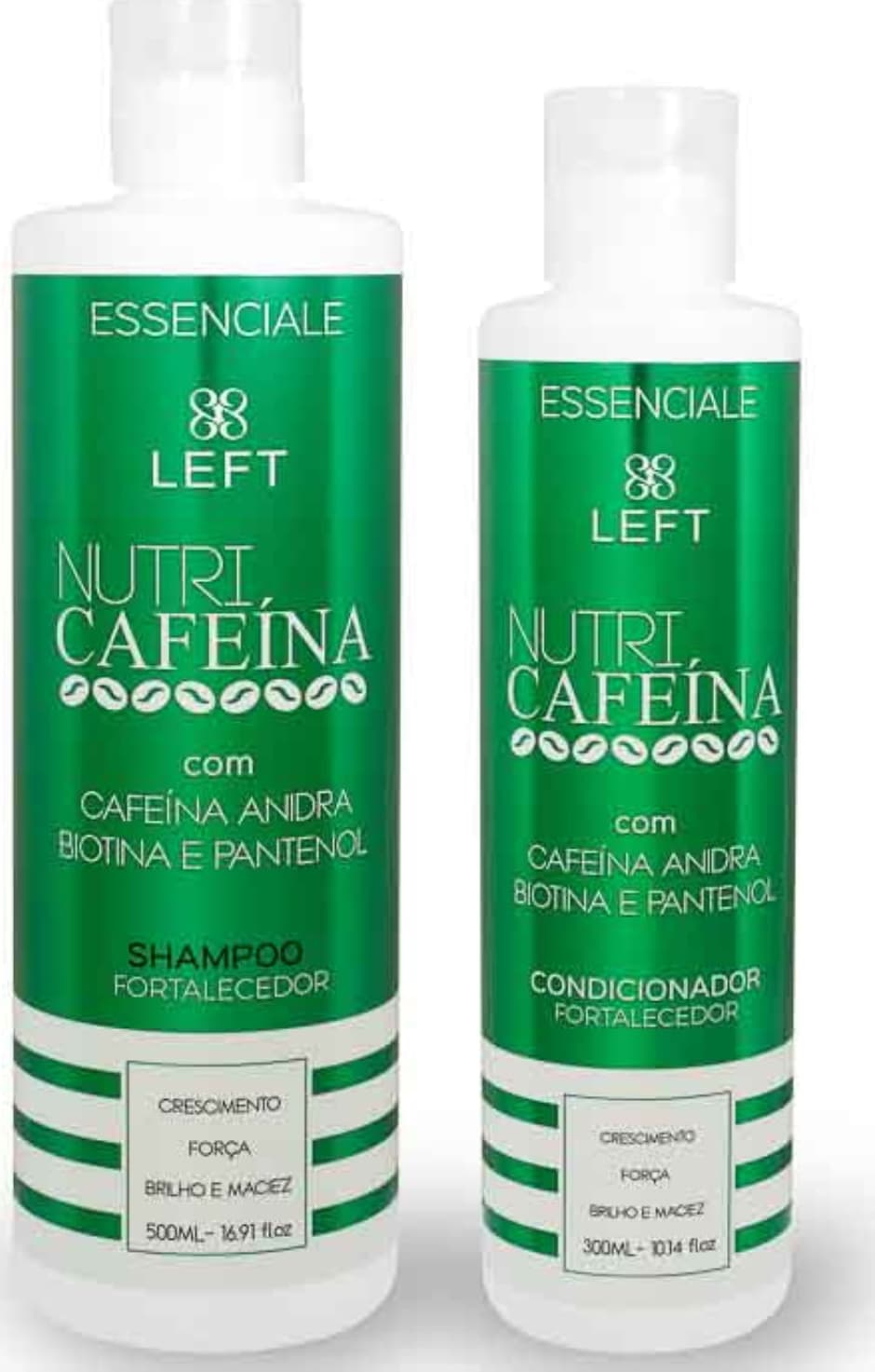 Shampoo 500ml + Condicionador 300ml Nutri Cafeína Mini Pack Essenciale