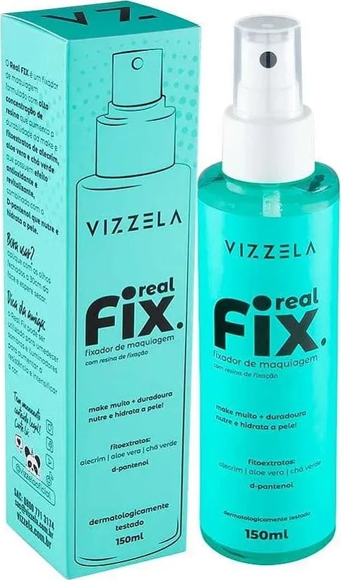 Fixador de Maquiagem Real Fix Vizzela, Mais Vaidosa - Fixador de Maquiagem  Real Fix Vizzela - Vizzela Cosméticos