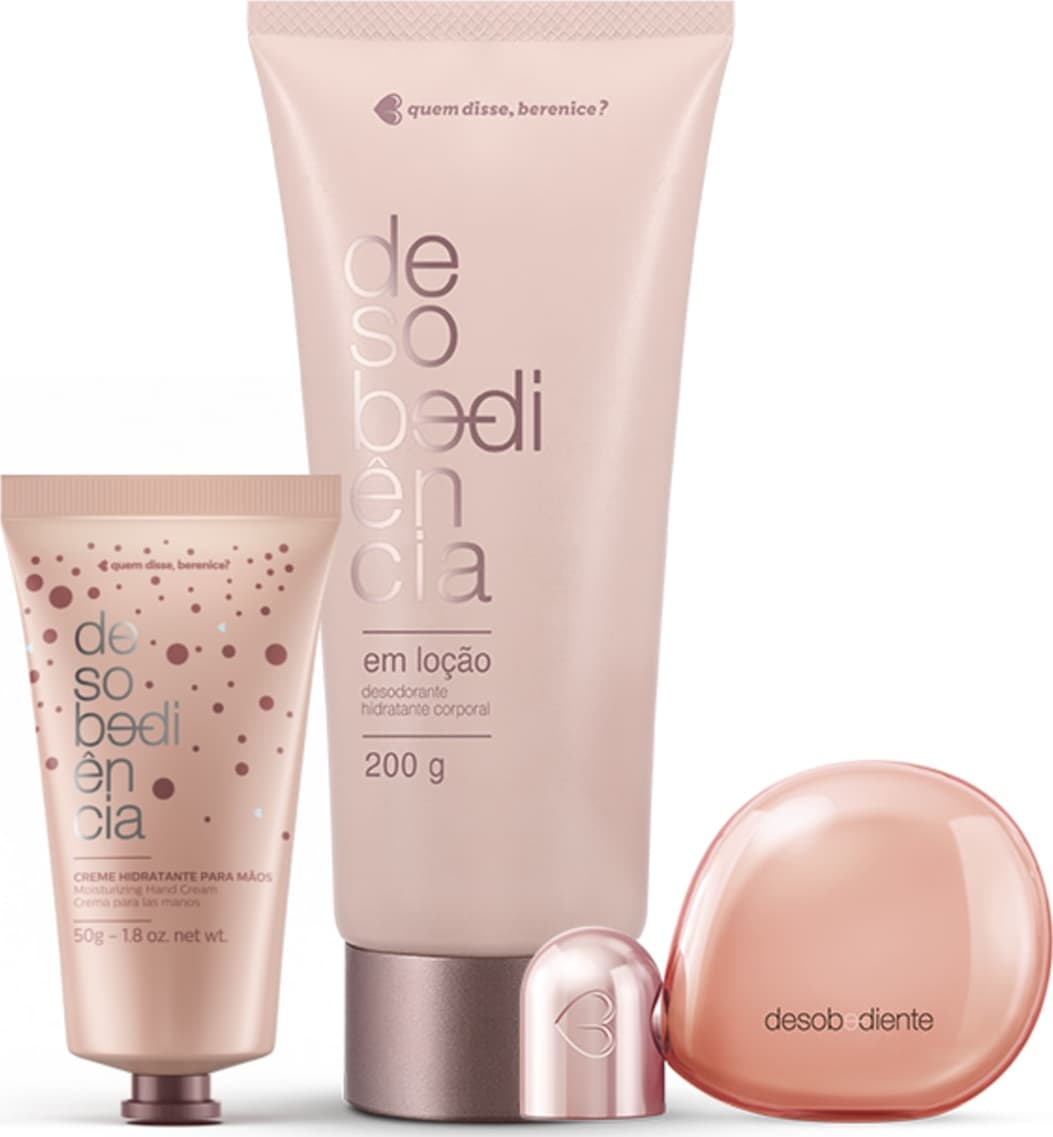 Kit Desobediente: Eau de Parfum 100ml + Creme Hidratante Mãos + Loção Desodorante Hidratante Corporal