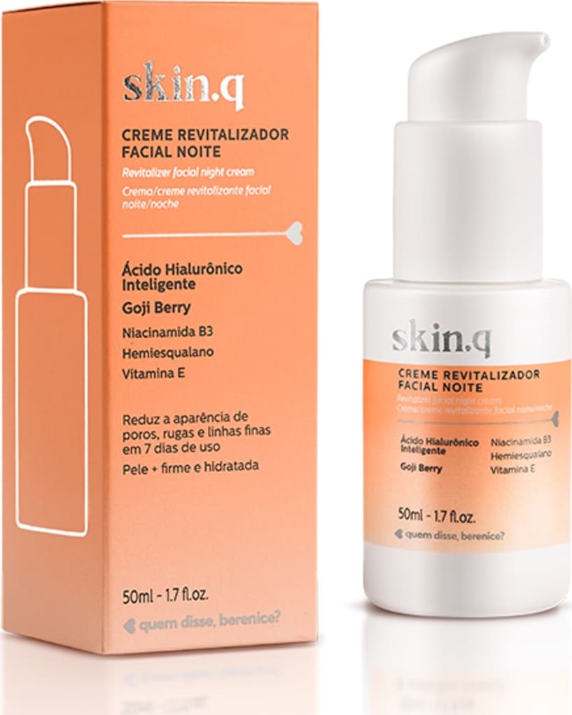 Kit Cleasing Oil + Skin.q Creme Revitalizador Facial Noite + Skin.q Balm Labial Hidratação e Volume