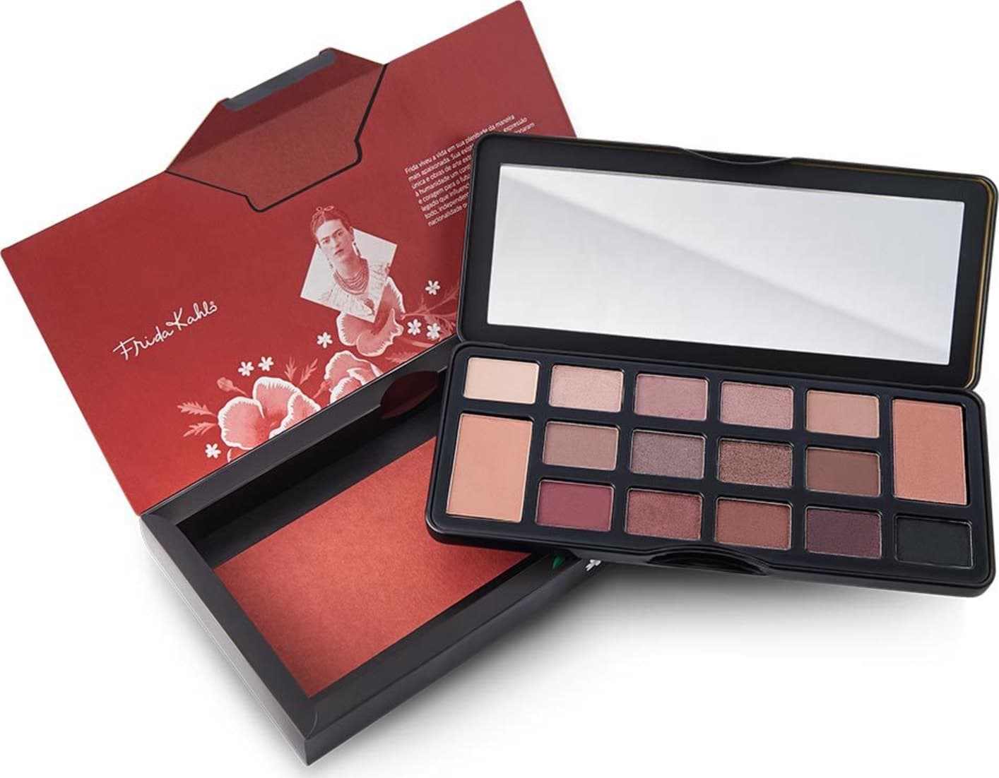 Kit Paleta Frida Kahlo + Batom Mate Frida Kahlo Vervida + Máscara de Cílios Big Bang