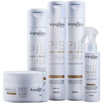 Kit Acquaflora Sol Mar Piscina Máscara Protetora Hidratante (5 Produtos)