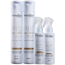Kit Acquaflora Sol Mar Piscina Protetor Iluminador (4 Produtos)