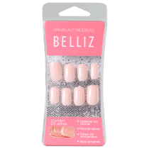 Belliz Autoadesivas Rosa Angel - Unhas Postiças (24 unidades)