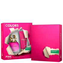 Conjunto Colors Pink Benetton Feminino - Eau de Toilette 80ml + Loção Corporal 75ml
