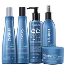 Kit C.Kamura Spiral Curl Definer Tri Oil Complex CC Correct (5 Produtos)