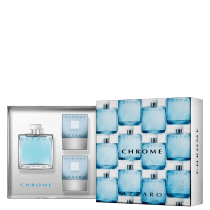 Conjunto Chrome Azzaro Full Masculino - Eau de Toilette 100ml + Bálsamo Pós-Barba 75ml + Sabonete Líquido 75ml