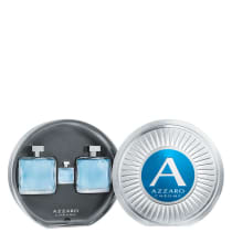 Conjunto Chrome Azzaro Trio Masculino - Eau de Toilete 100ml + Loção Pós-Barba 100ml + Miniatura 7ml