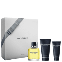 Conjunto Dolce & Gabbana Pour Homme Masculino - Eau de Toilette 125ml + Pós-Barba 100ml + Gel de Banho 50ml