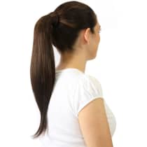 Hairdo Chocolate Com Mechas Cobre - Aplique Rabo de Cavalo Liso 46cm