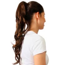Hairdo Chocolate Com Mechas Cobre - Aplique Rabo de Cavalo Ondulado 58cm
