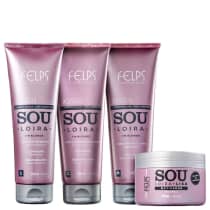 Kit Felps Xblond Loira e Lisa (4 Produtos)