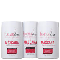Kit Forever Liss Professional Alto Impacto - Máscara de Hidratação 3x1000g