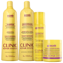 Kit Richée Professional Clinic Repair System Reconstrução e Hidratação (4 Produtos)