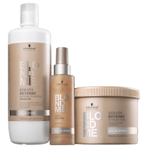 Kit Schwarzkopf Professional BlondMe Reconstrução e Brilho Máximo (3 Produtos)