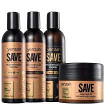 Kit Yenzah Save Reconstrução Capilar Completo (4 Produtos)