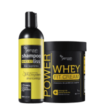 Kit Yenzah Power Whey Fit Cream Liso Supremo Tratado (2 Produtos)