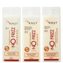 Kit Knut Escova Tricomplex No Frizz Alisante (3 Produtos)