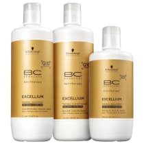 Kit Schwarzkopf Excellium Taming Tratamento Salão (3 Produtos)