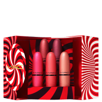 Kit M·A·C Mistletoe Matte Powder Kiss Lipstick X5 (5 Produtos)
