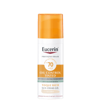 Eucerin Sun Oil Control Tinted FPS70 Claro - Protetor Solar Facial com Cor 50g