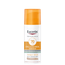 Eucerin Sun Oil Control Tinted FPS 70 Médio - Protetor Solar com Cor 50g