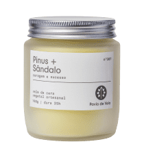 Pavio de Vela Pinus + Sândalo - Vela Perfumada 190g