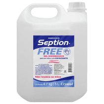 Álcool Gel Higienizador Fiorucci Seption Free Crystal 5 Litros