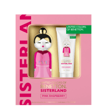 Kit Sisterland Pink Raspberry Benetton Feminino - Eau de Toilette 80ml + Loção Corporal 75ml)