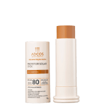 Adcos Fotoproteção Diária Stick FPS80 Pecan - Protetor Solar Facial com Cor 12g