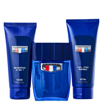 Conjunto Camaro Blue Masculino - Desodorante Colônia 100ml + Gel Pós Barba 100ml + Shampoo 100ml