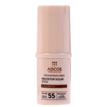 Adcos Fotoproteção Diária Tonalizante Stick FPS55 Bronze - Protetor Solar Facial com Cor 17g