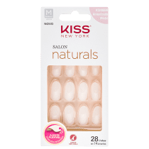 Imagem do produto Kiss New York Salon Naturals Amendoada Médio - Unhas Postiças (28 Unidades)