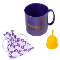 Kit Violeta Cup Coletor Menstrual Amarelo Tipo B (2 Produtos)