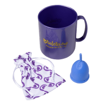 Kit Violeta Cup Coletor Menstrual Azul Tipo B (2 Produtos)