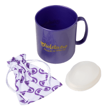Kit Violeta Cup Disco Menstrual Duo Transparente (2 Produtos)