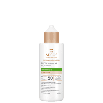 Adcos Fotoproteção Diária Aqua Fluid FPS50 Tonalizante - Protetor Solar Facial com Cor 40ml