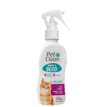 Pet Clean Banho a Seco para Gatos - Spray de Limpeza 300ml