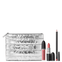 Kit M·A·C Powdered Snow Powder Kiss Lip Pink (3 Produtos)