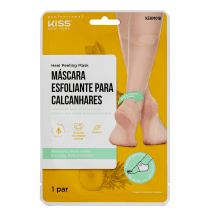 Kiss New York Professional Heel Peeling Mask - Máscara Esfoliante para Calcanhares (1 Par)