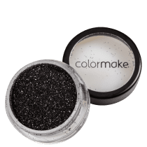 Colormake Pó Pote Preto - Glitter 4g